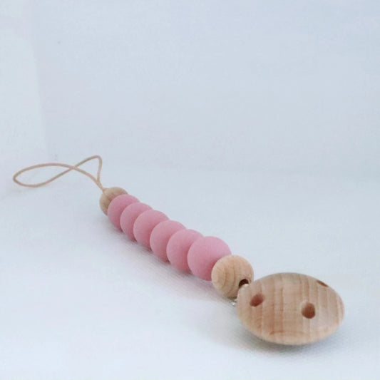 Chupetero de silicona Rosa Empolvado Bapum Bapum Kids