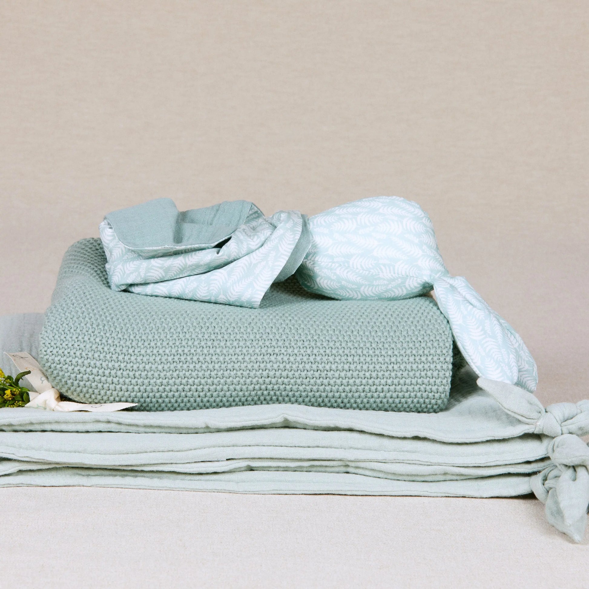 Doudou conejito para bebe Plumas Mint Doudou conejito para bebe Bapum Kids