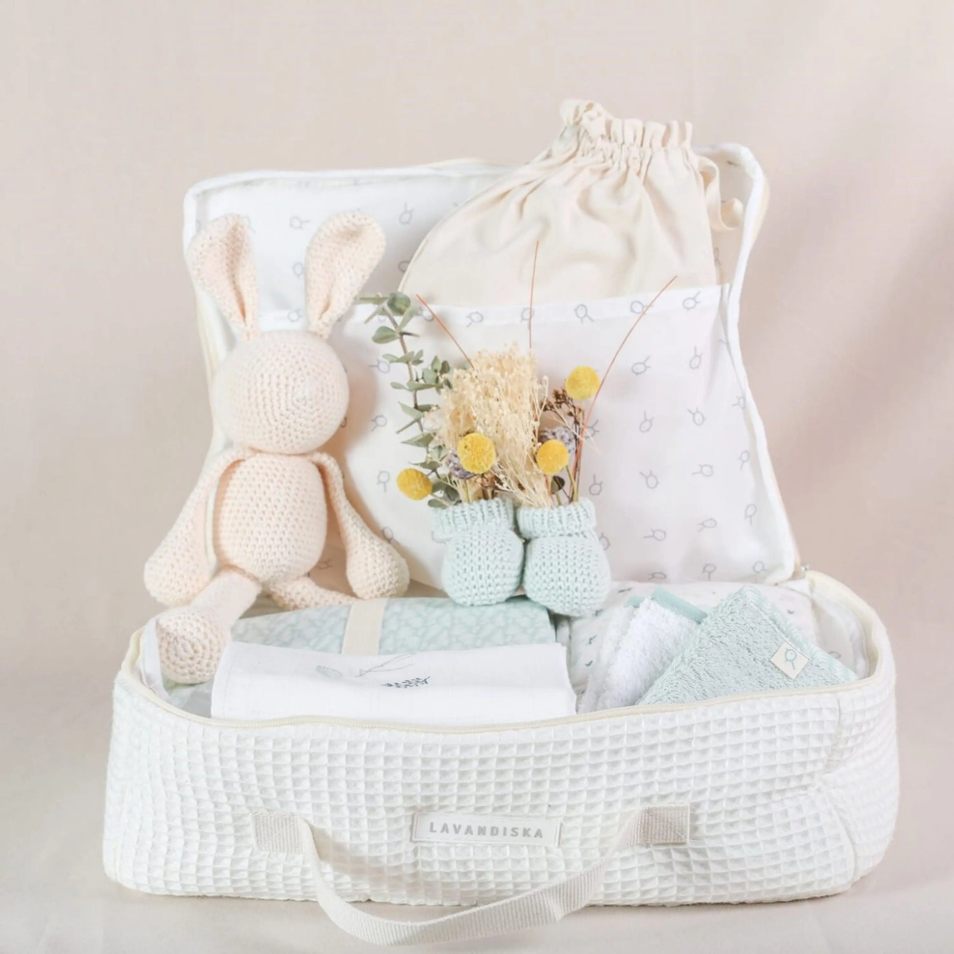 Maleta de maternidad Bapum Kids Maleta de maternidad para Hospital Waffle Crudo